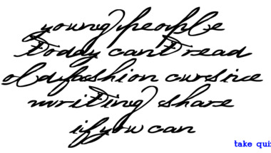 Quiz : Can you read cursive?