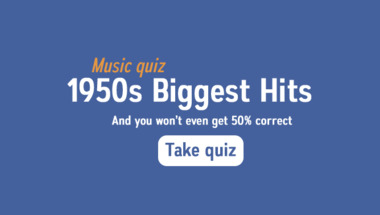 Music quiz about hits from the 50s