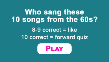 Quiz : Who sang these 60s hits?