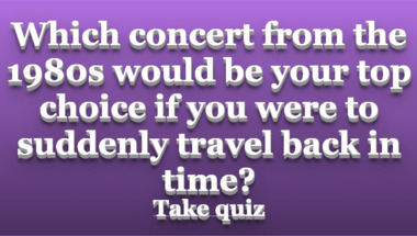 Quiz : 10 songs from the 1980s