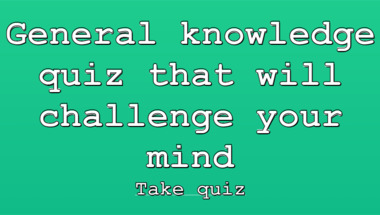 Trivia quiz for general knowledge
