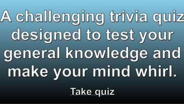 Trivia quiz with general knowledge