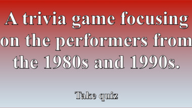 A trivia quiz on actors from the 1980s and 1990s