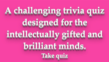 Quiz consisting of general trivia questions.
