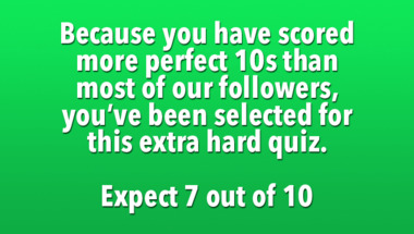 Trivia quiz with a mix of questions