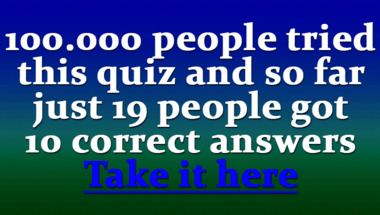 Quiz on general trivia