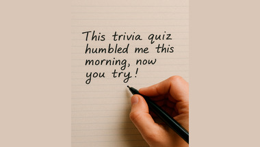 Trivia quiz for you