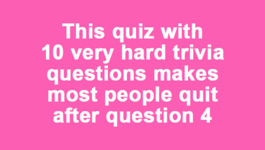 Quiz that covers a wide range of general knowledge topics.