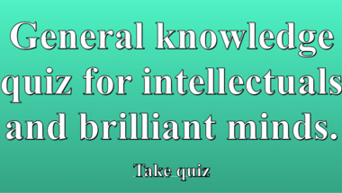 Trivia quiz for smart people