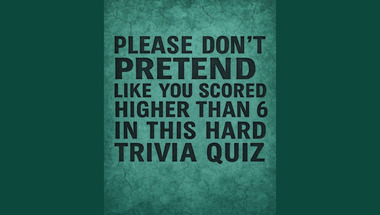 Trivia quiz for smart people