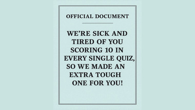 Trivia quiz for smart people