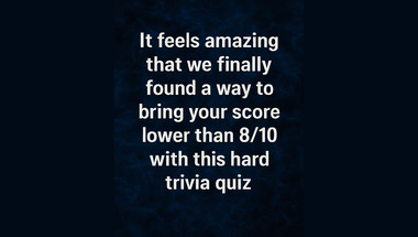 Trivia quiz for smart people