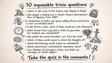 10-question fun fact challenge